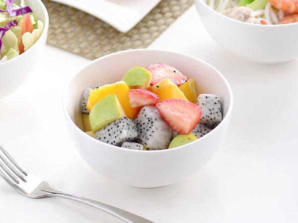 MALACASA 26/12 oz Porcelain Bowls, White Ceramic Bowls Set of 4/8 for Soup, Cereal, Oatmeal, Fruit, Rice - Dishwasher & Microwave Safe, Series Regular Winter Holiday