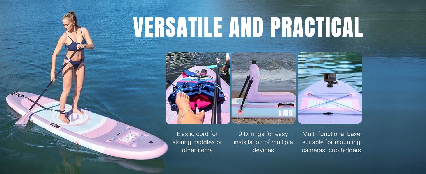 Niphean 10' Inflatable Stand Up Paddleboard for Gliding Yoga with 33" Balance Wing & Complete Accessories Set for Adults & Youth, 3-Year Warranty