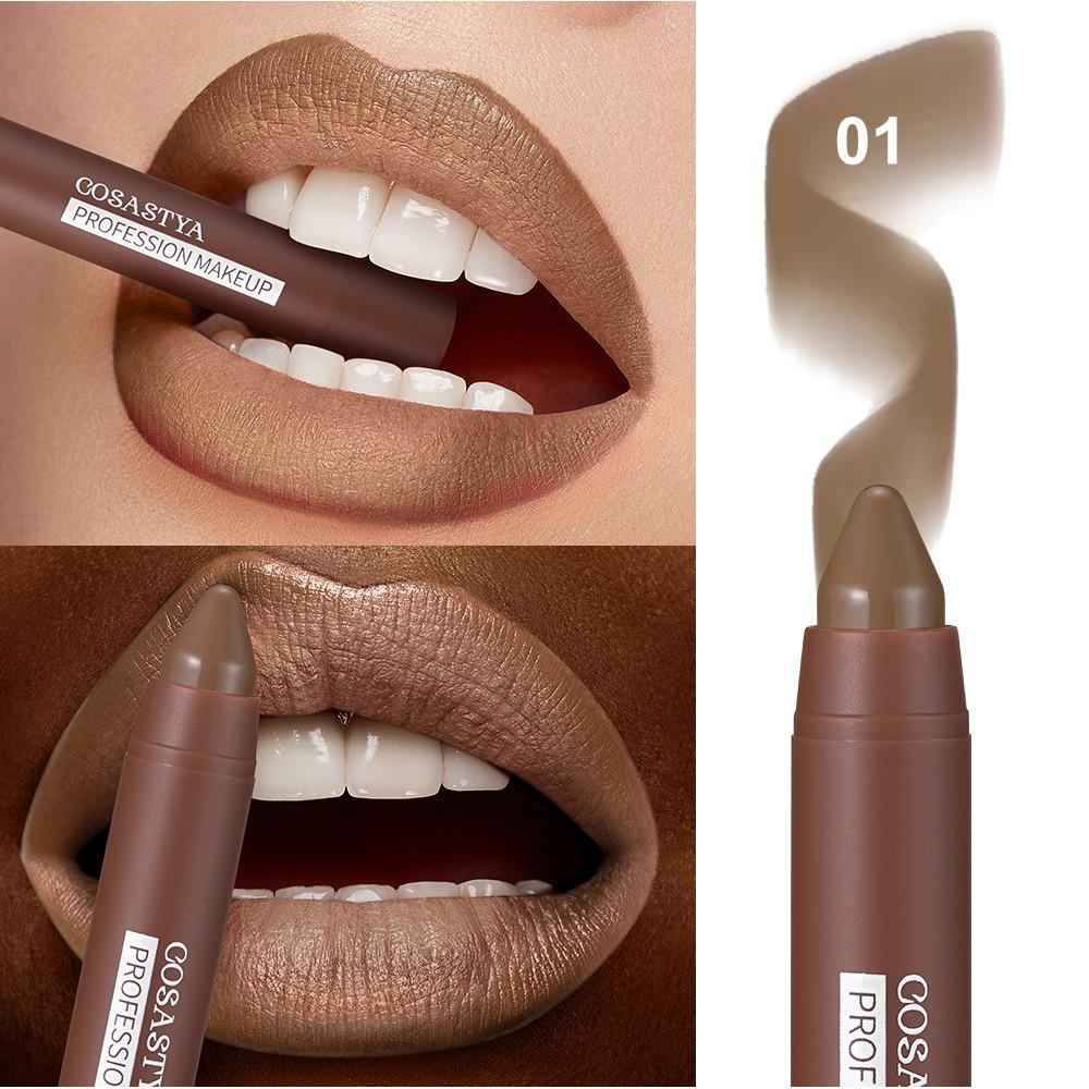 4Colors lip combo  -Waterproof, Intensely Pigmentedfor All Light Beige Types -Chocolate ColorPerfect Makeup Gift for Women -Lasting Waterproof  tint  -Lasting Matte Set Matte Long-Lasting lipstick Contouring  Creamy Matte Lipstick lippie lys lip gloss