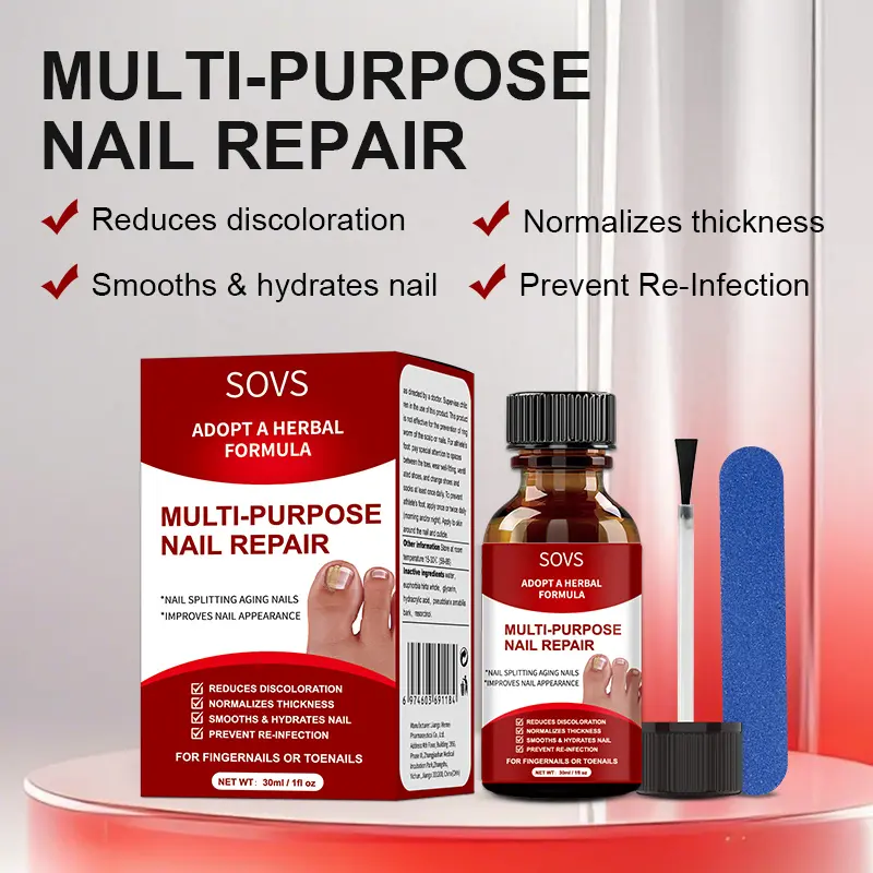SOVS Extra Strength Toenail Fungus Treatment - Antifungal Nail Care Solution with Euphorbia Hirta Whole, Triple Action Nail Repair, Nourishing Growth Oil for Fungal Infections, 1 Fl Oz (Botanical Extracts Formula), Growth Nail Repair#SohoChic