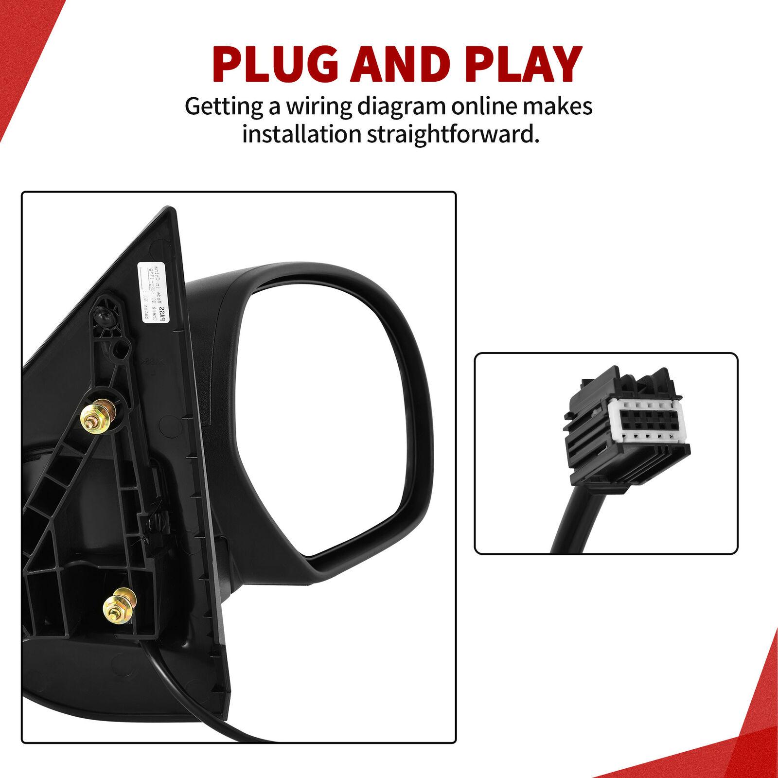 YITAMOTOR Right/Left Passenger Side Mirror Compatible with 2007-2013 Silverado Sierra 1500, 2500, 3500, Avalanche Suburban Tahoe Yukon