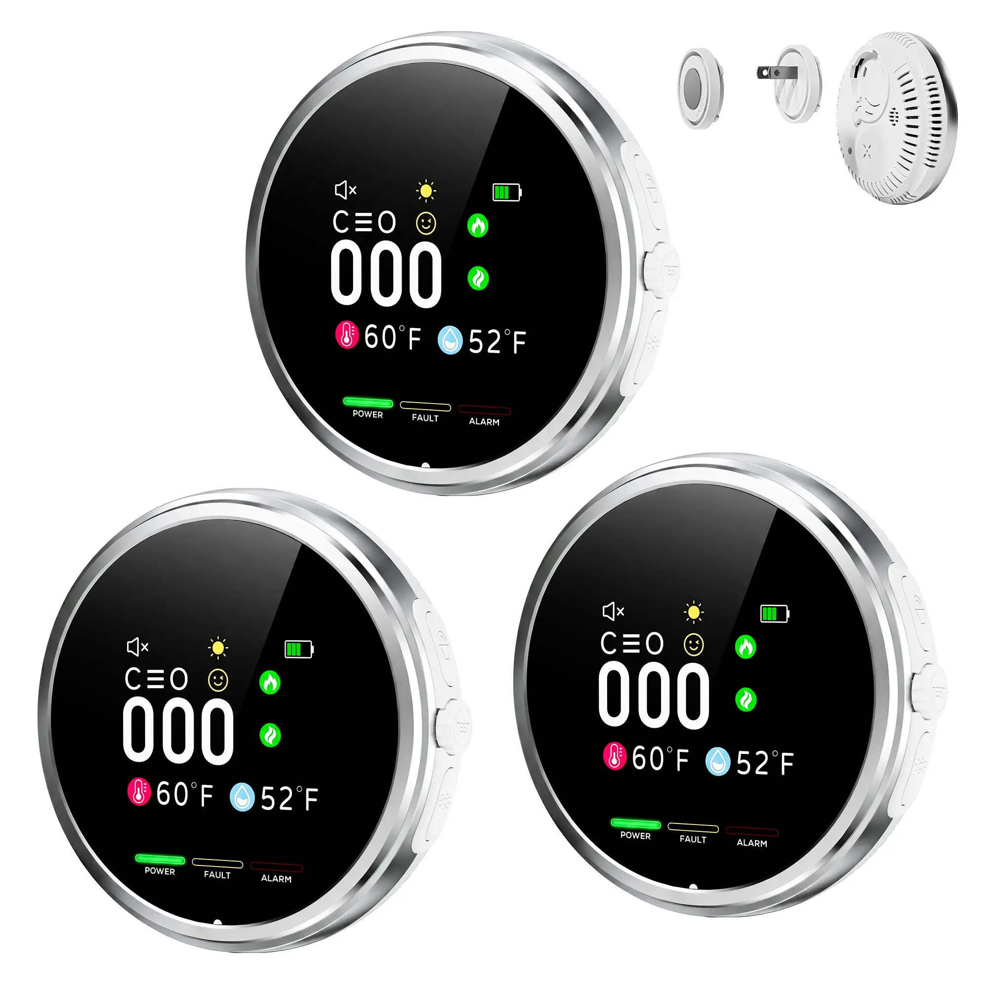 Mutak Smart Home Guardian Air & Temp Monitor 6-in-1 Portable Detector with Natural Gas Detection Temperature Humidity Sensors High-Definition Display Accurate Alerts Summervibes outdoorfun