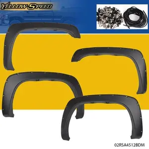 Fit For 99-06 Silverado Sierra Pocket Rivet Style Bolt-On Fender Flares 4PCS Automotive Car