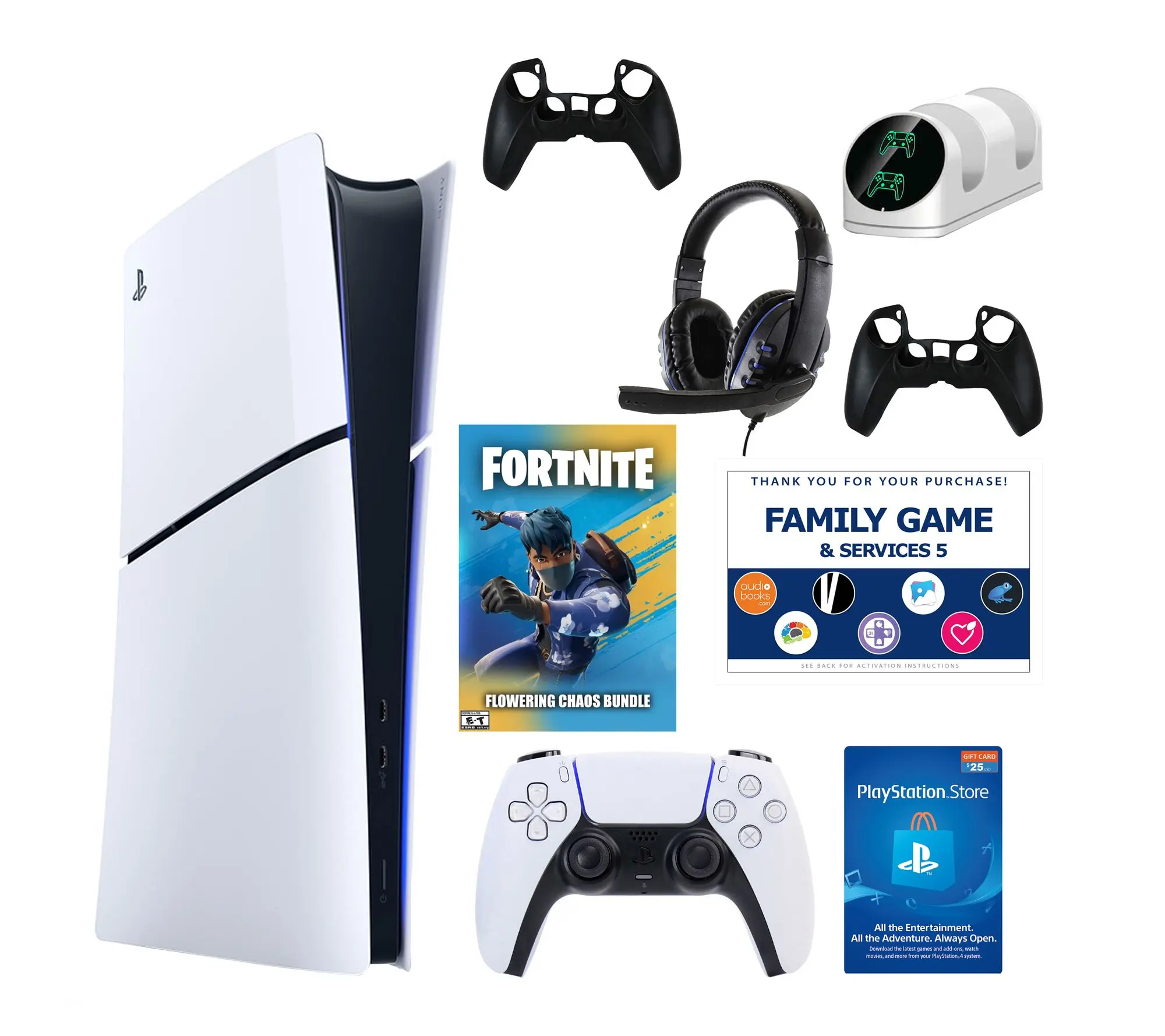 PS5 Slim Digital Chos Bundle with Accessories & Voucher