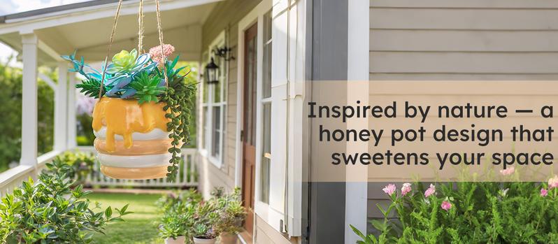 Mushroom Smiley Face Hanging Planter Pot with Drainage, Gardening Plant Gifts for Women Mother Plant Lovers - 3.9inch Opening