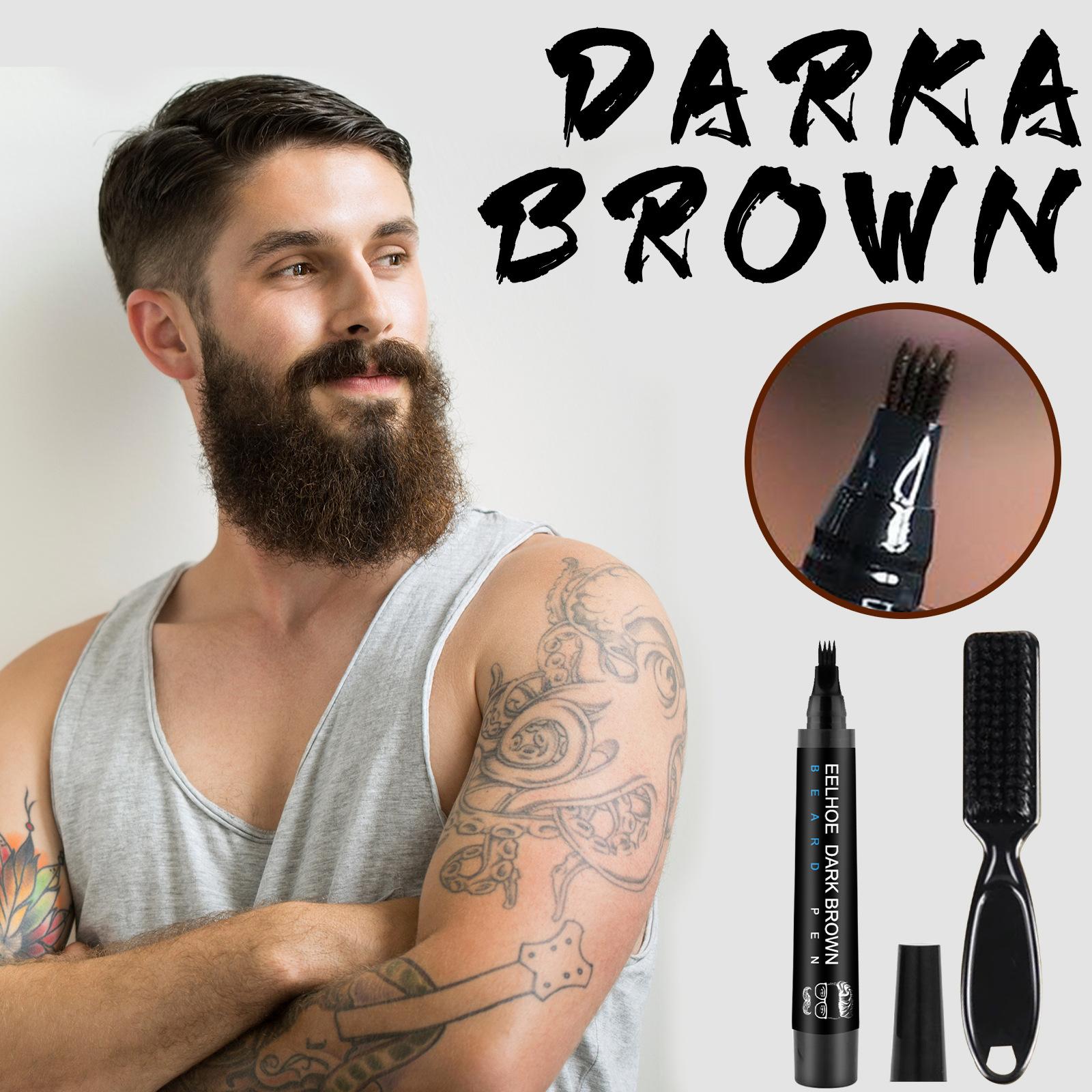 EELHOE Beard Filler Pen Kit Waterproof and Sweat-proof Beard Pen Beard Tracing Pen