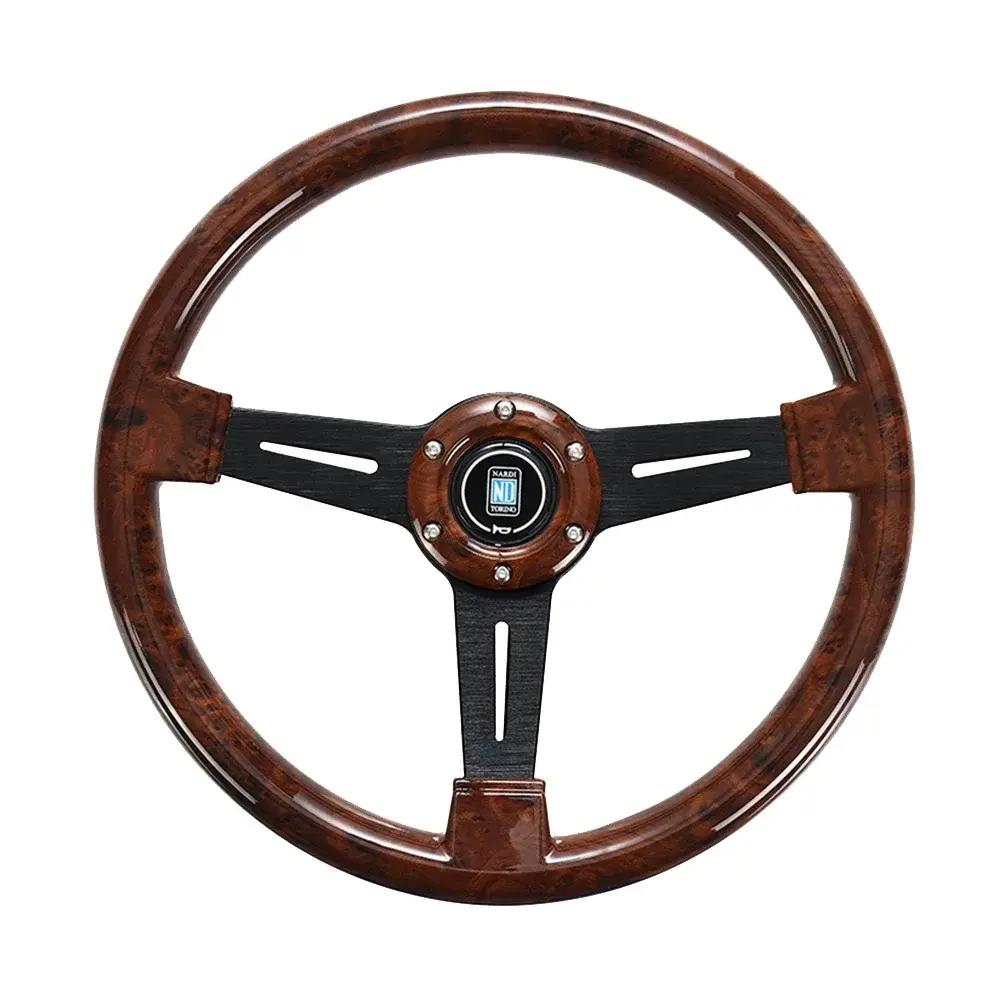 Nardi 14 Inch Wood Grain Racing Steering Wheel 350Mm ND Retro Deep Corn Drifting Sport Steering Wheels with Logo Universal Nardi Torino Steeringwheelcover Automotive Car Interior Kit