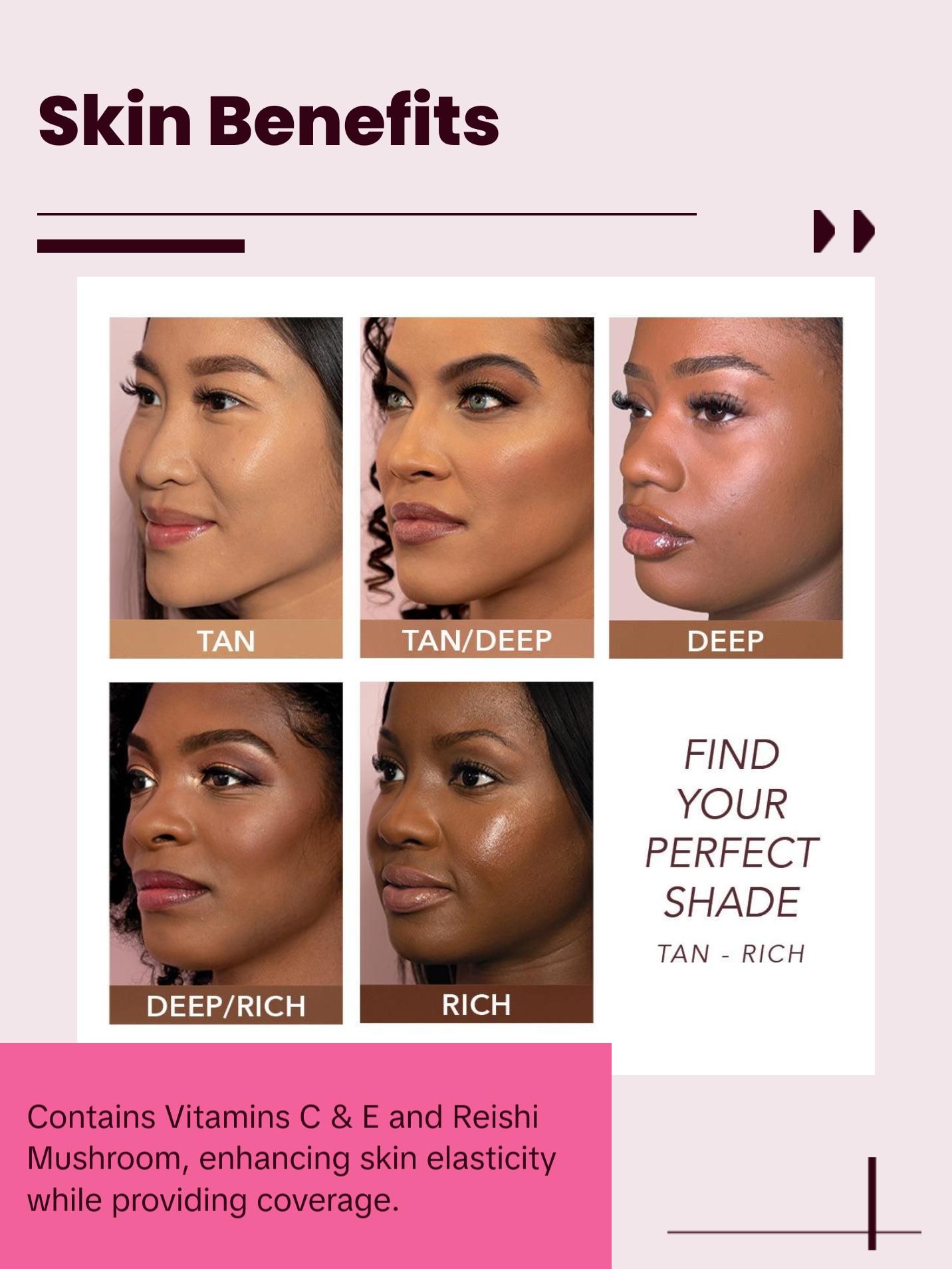 Peptide Bounce Balm Foundation with Brush Hydrating Compact Makeup Setting Coverage