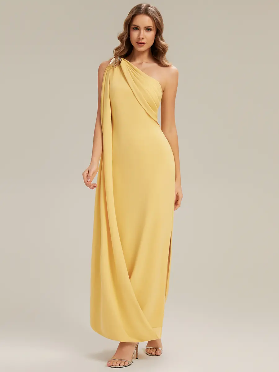 Ever-Pretty 2026 Trendy Draped Asymmetrical Maxi Dress - Women's Formal Wear Gown, Elegant Dresses for Women, Draped Goddess Look, Gala-Ready Drama EG02698, Gowns