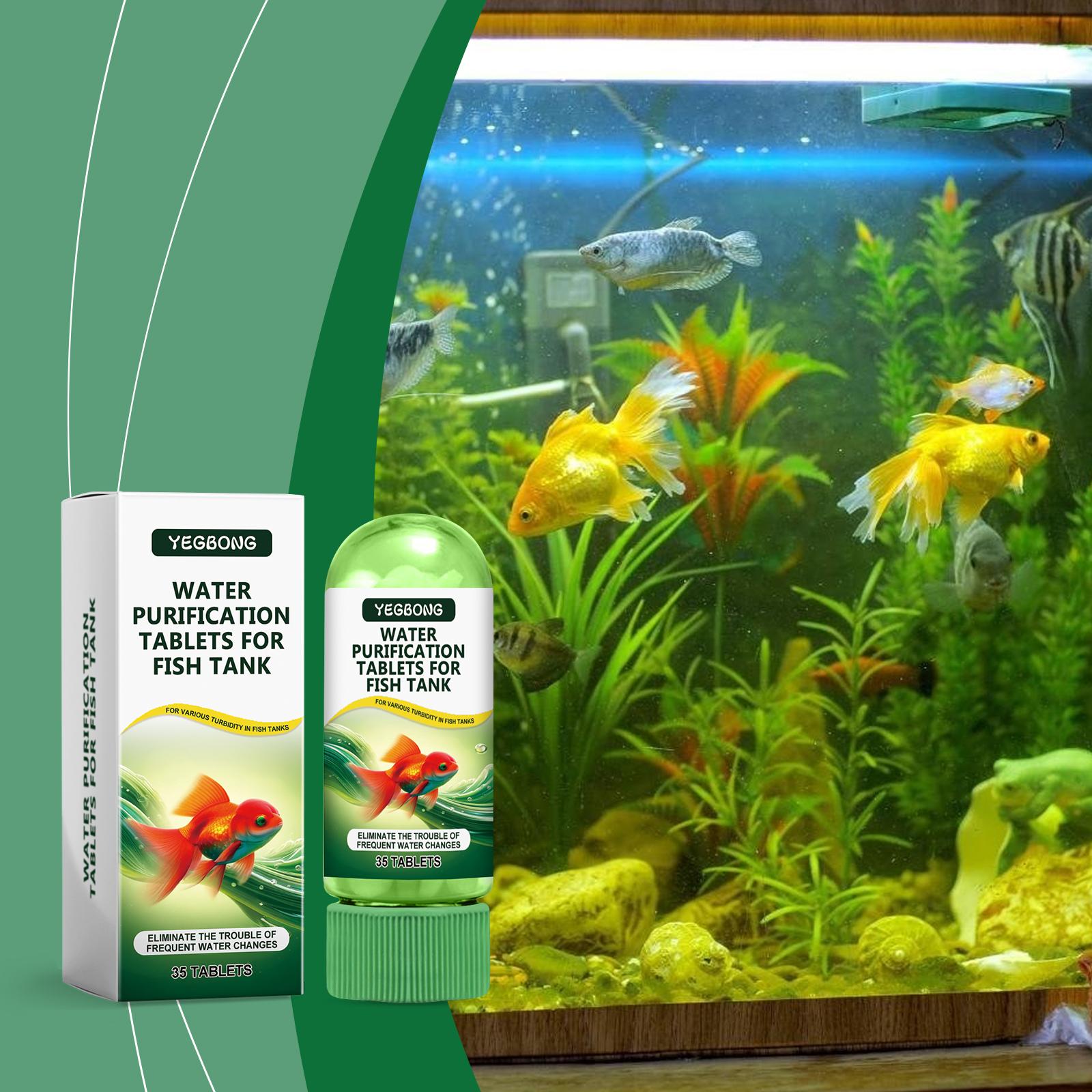Aquarium Water Purification Tablets, Water Quality Dedicated To Clean Deodorizing Algae Stains Sludge Clear Fish Pond Aquarium Water Purification Tablets for Fish Pond Cleaner Eliminates Cloudy Substances Safely Removes Algae Stains Aquarium Water Purification Tablets, Water Quality Dedicated To Clean Deodorizing Algae Stains Sludge Clear Fish Pond Aquarium Water Purification Tablets for Fish Pond Cleaner Eliminates Cloudy Substances Safely Removes Algae Stains