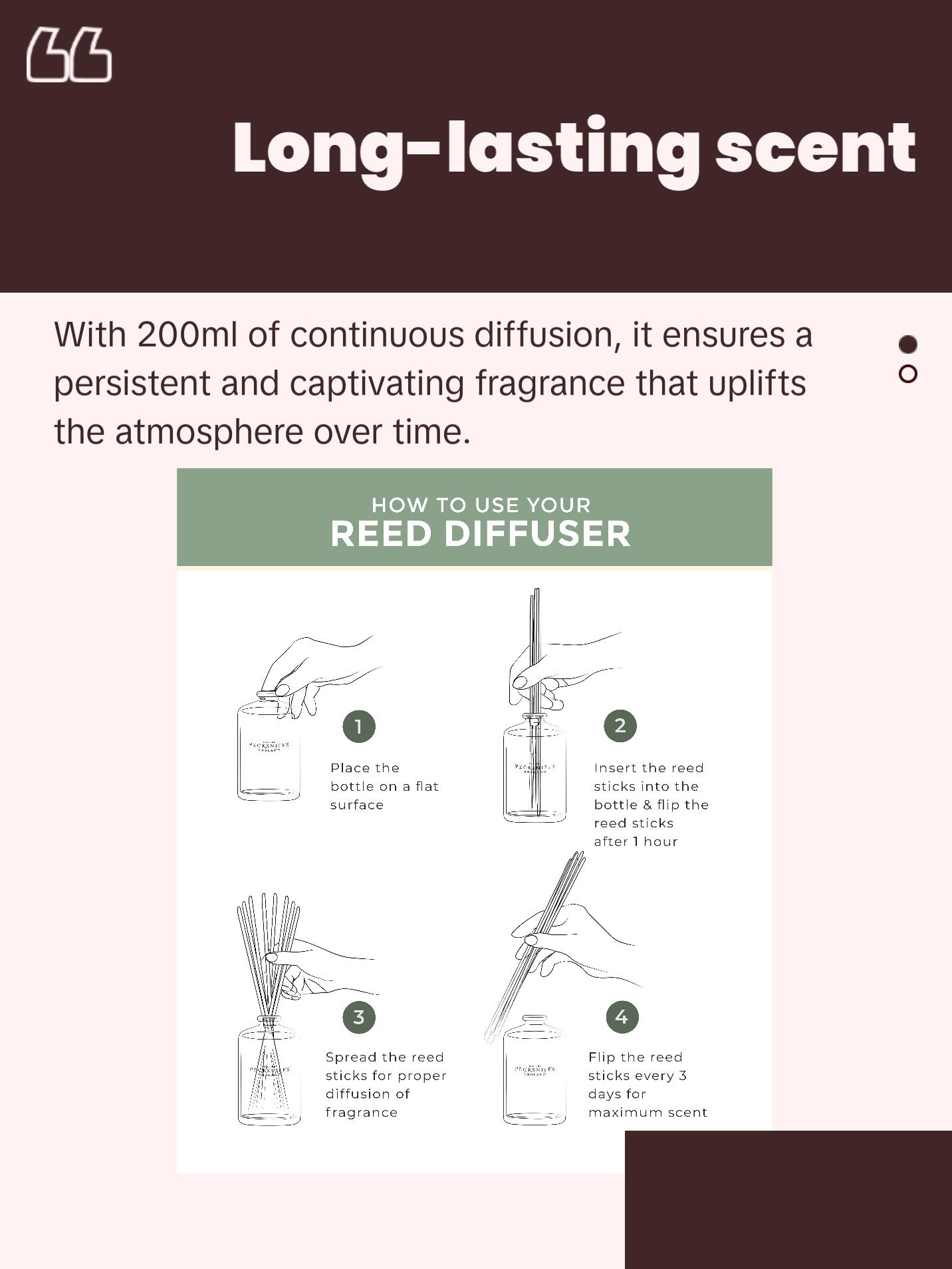 Pecksniff's Classic Reed Diffuser Set | Grapefruit & Citron Scent, Fresh and Zesty Fragrance Reed Diffusers for Home Office Decor | 200ml/ 6.7 fl oz