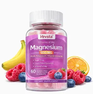 Magnesium Gummies 600mg | Unisex Five-in-One Magnesium Complex Formula: Magnesium Glycinate, Magnesium Citrate, Magnesium Malate, Magnesium Chloride, and Magnesium Taurate |  Contains Ashwagandha, Vitamin D3, and Zinc for relaxation.