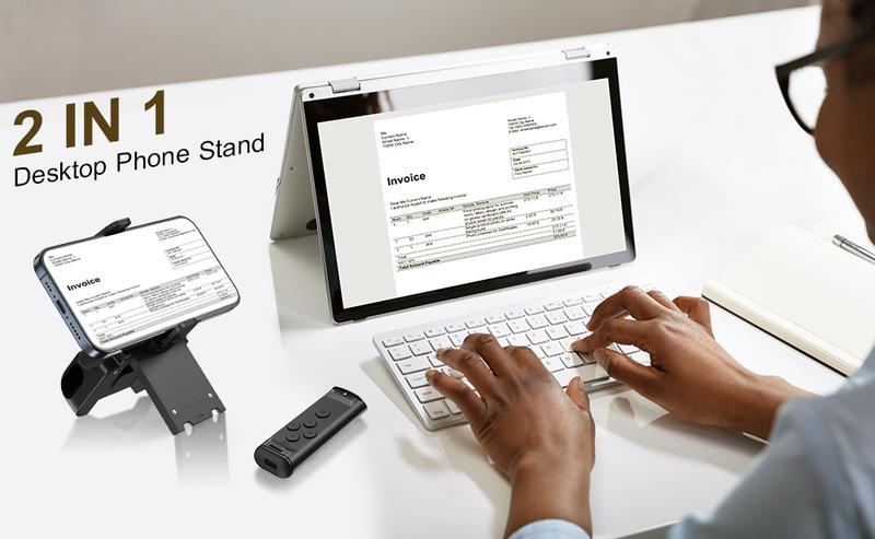 Remote Control for TikTok Scrolling, Wireless Page Turner & Selfie with Smartphone Holder Stand - Camera Video Recording Remote for iPhone, Android, Kindle App Black Cellphone,Upgraded Remote Control for TikTok Scrolling, Wireless Page Turner & Selfie with Smartphone Holder Stand - Camera Video Recording Remote for iPhone, Android, Kindle App Black Cellphone,Upgraded