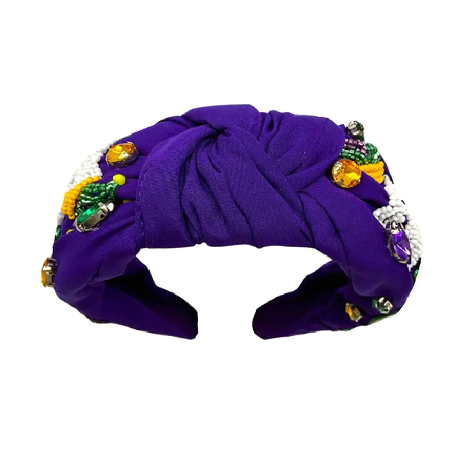Purple Nola Beaded Knot Headband (Each)
