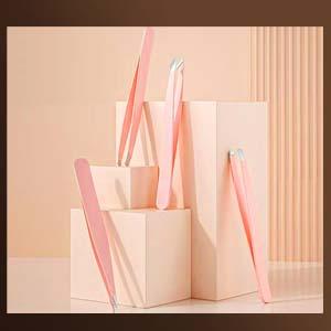 Tweezers Kit Tweezer for Women Facial Hair Removal Tweezers Professional Tweezers Set Eyebrow Tweezer, [9+1 PCS] Professional Stainless Steel Eyebrow for Women &Men,Black Beauty Sets