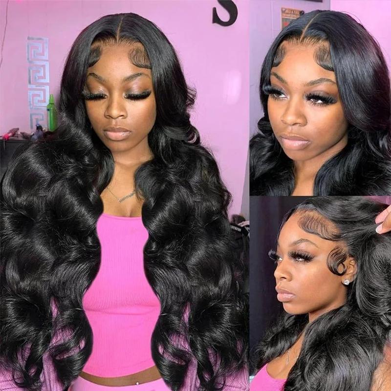 13x6 HD Transparent Lace Frontal Wigs Human Hair Pre Plucked 13x4 Lace Brazilian Body Wave Wigs with Baby Hair 180 Density Natural Hairline for Black Women 32inch TikTokShopHolidayHaul