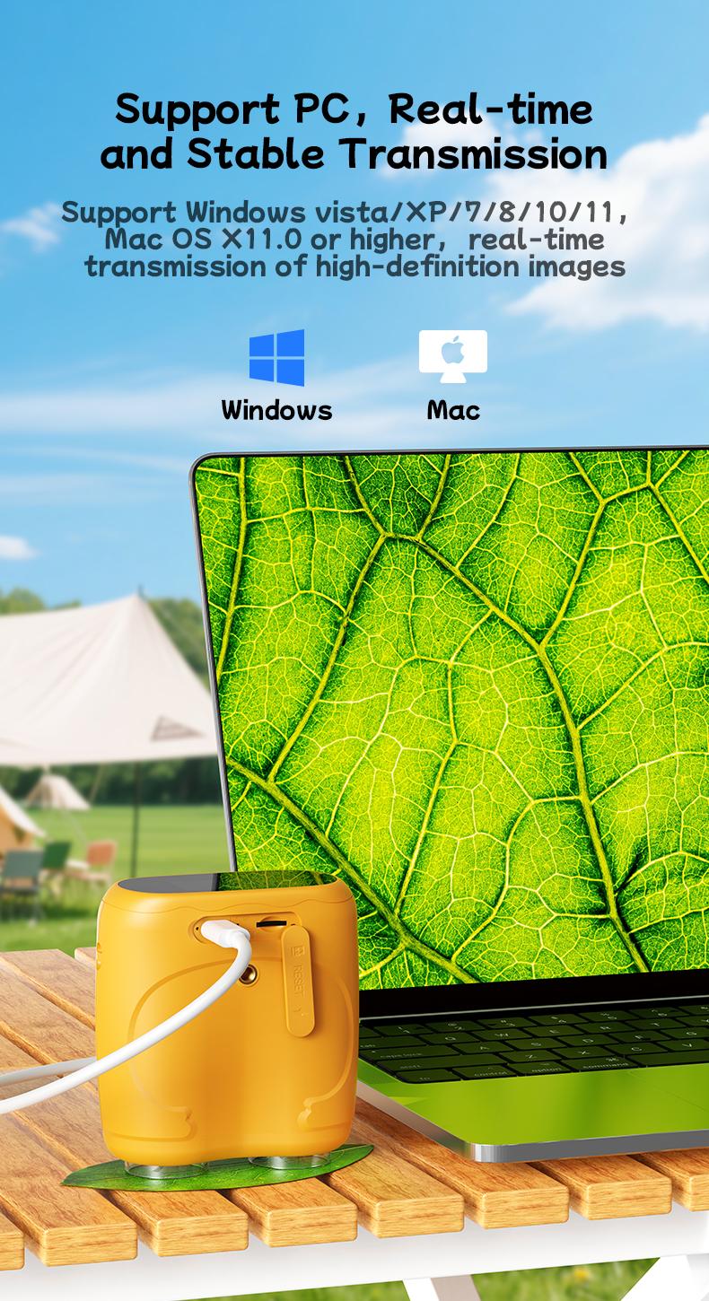 INSKAM Two-In-One Kids 4K Telescope&Microscope 3M-1000M Distance Telescope 1000X Magnification   Manual focus Camera Type-C Powered STEM Learning Tool Christmas Birthday Gifts for 3+ Boys Girls