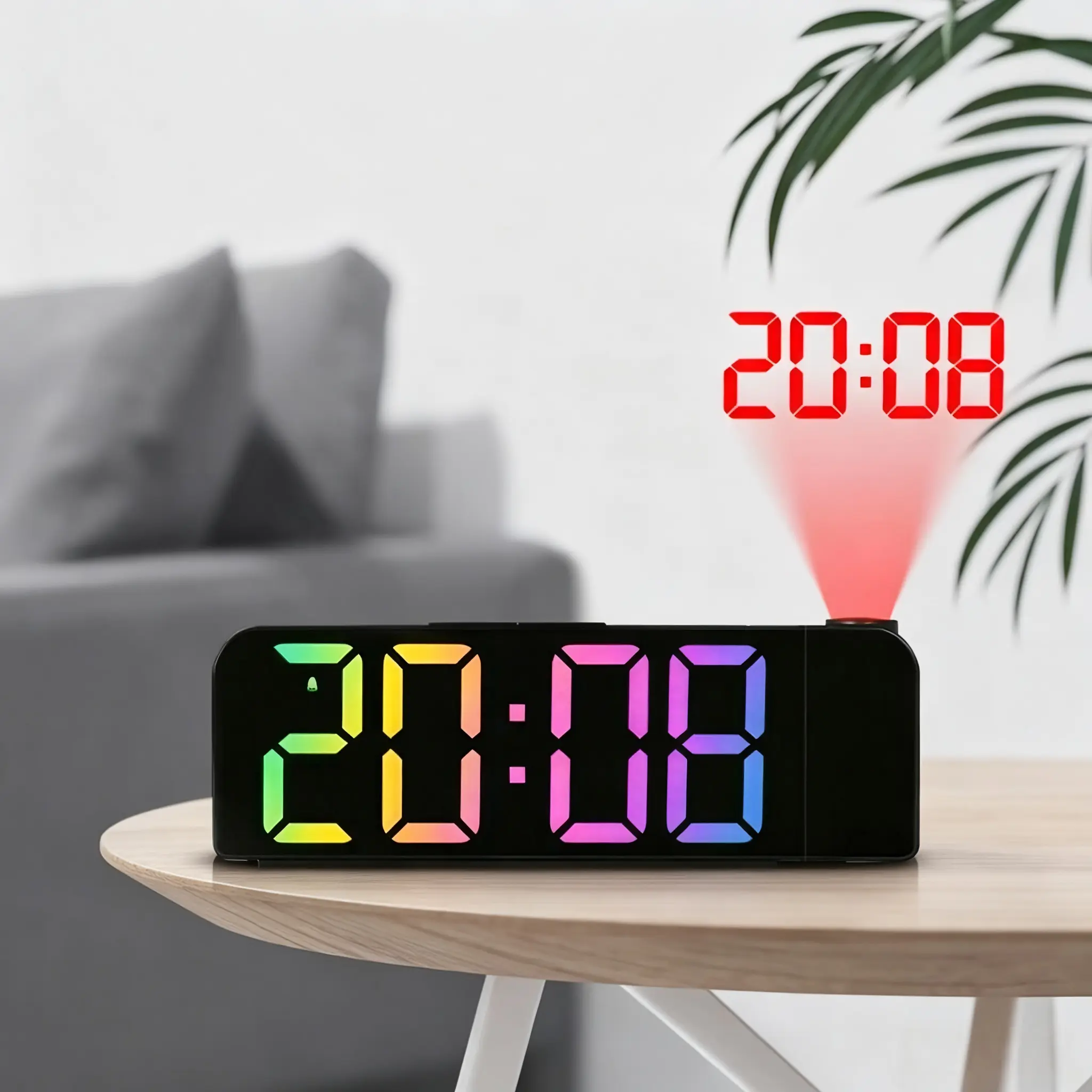 DAYBETTER LED Projection Clock,Upgraded Multifunctional Digital Alarm Clock - Desktop Electronic Alarm Desk & Shelf Clock with LED Display, Temperature, Day of Week, Adjustable Intensity, Snooze for Home, Office Use, Multifunctional Alarm Clock