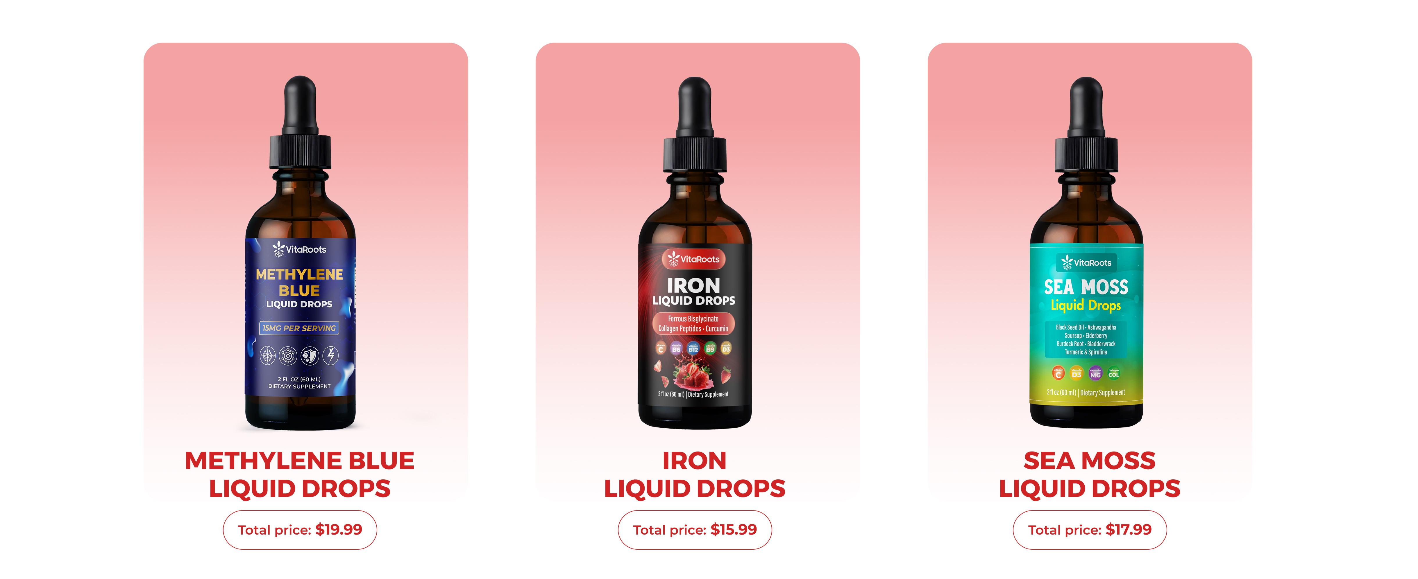 Liquid Iron Drops – Daily Nutrient Blend with Vitamin C, B6, B12, Folic Acid & Collagen Natural Strawberry Flavor | 2 fl oz