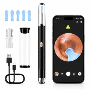Ear Wax Removal Tool, 1080P HD Ear Camera, 2-in-1 Ear Cleaner & Nose Hair Trimmer, LED Visual Ear Cleaner for Adults & Kids
