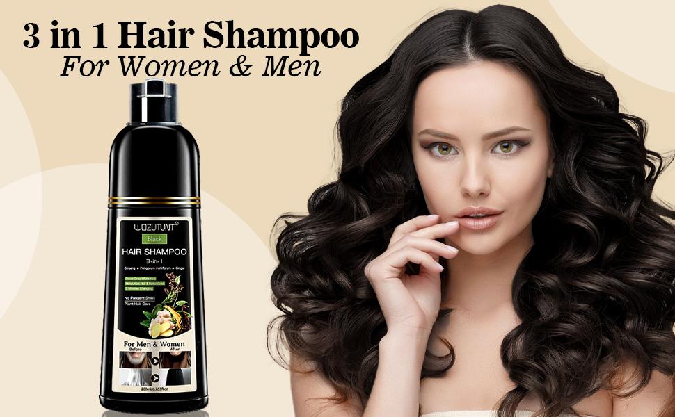 3-in-1 Black Hair Dye Shampoo Herbal Formula with Ginseng quick hair dye longlasting haircare Covers Gray Hair Natural Plant Haircare for Salon-Quality Results Flawless Radiant 3-in-1 Black Hair Dye Shampoo Herbal Formula with Ginseng quick hair dye longlasting haircare Covers Gray Hair Natural Plant Haircare for Salon-Quality Results Flawless Radiant