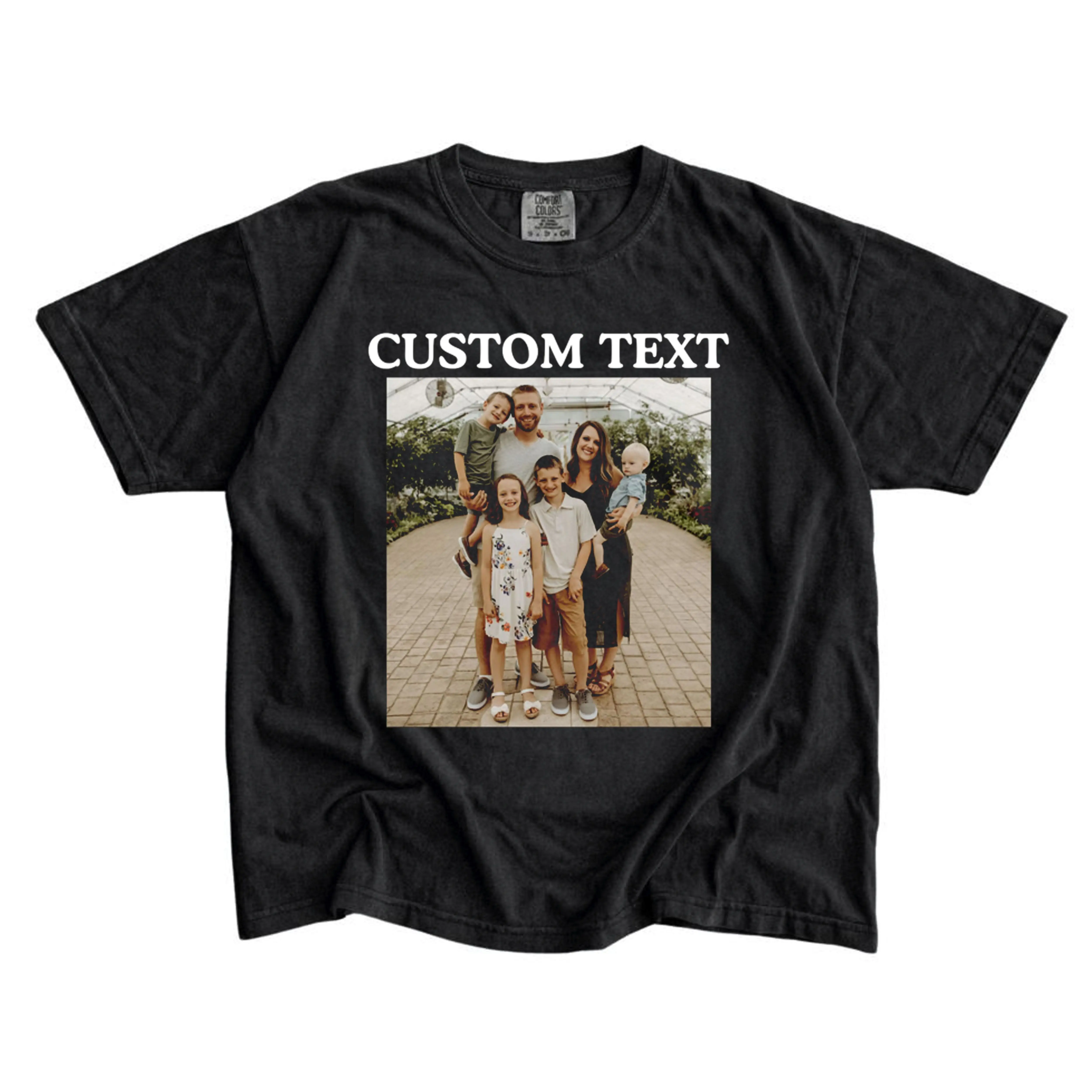 Custom Photo and Text Shirt, Personalized T-Shirt, Custom Picture Tshirt, Your Photo Shirt, Family Picture Tee, Logo Image Shirts Gift