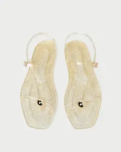 'Loeffler Randall' Dana Champagne Strappy Jelly Sandal