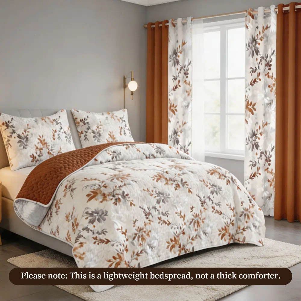 9-piece home decor set (various patterns available): bedspread 1 + printed pillowcases 2 + curtains 6 (printed ×2, solid color ×4), all-season, suitable for home decoration, making the bedroom more beautiful