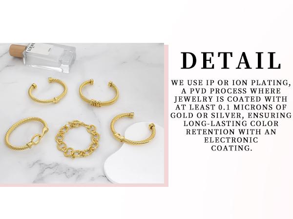 Free Gift Box Included | Aprilery Thick Adjustable Cable Wire Bracelet Set 5PCS – Nickel-Free, Lead-Free, Anti-Tarnish, Elegant Statement Jewelry for Sensitive Skin Free Gift Box Included | Aprilery Thick Adjustable Cable Wire Bracelet Set 5PCS – Nickel-Free, Lead-Free, Anti-Tarnish, Elegant Statement Jewelry for Sensitive Skin