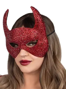 Rhinestone Devil Mask