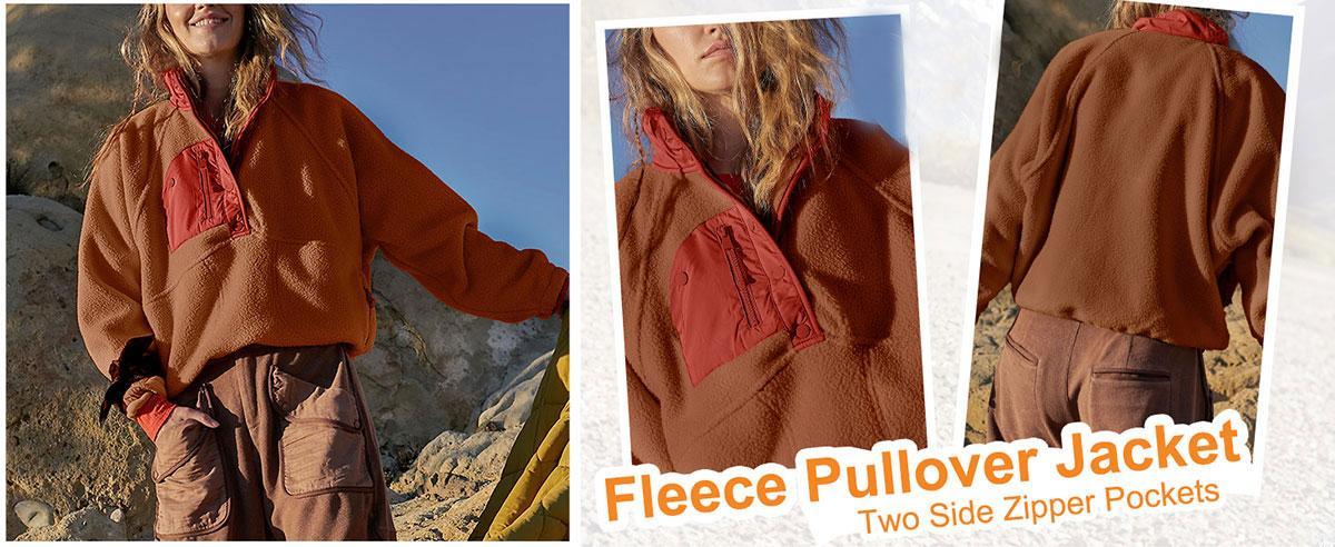 SCUSTY Women’s Lightweight Fleece Pullover Jacket Cropped Fall Winter Fuzzy Sherpa Jacket Sweatshirt Coat with Pockets SCUSTY Women’s Lightweight Fleece Pullover Jacket Cropped Fall Winter Fuzzy Sherpa Jacket Sweatshirt Coat with Pockets