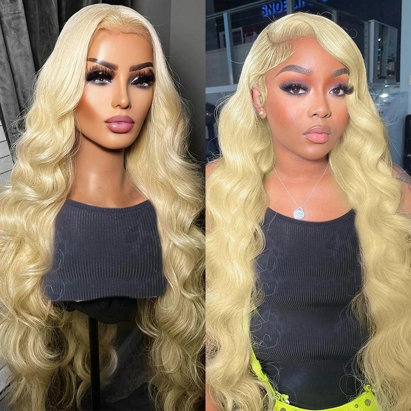 Bling Hair 613 Body Wave 13x4 HD Transparent  Lace Frontal Real Human Hair Wig For Women Honey Blonde Color Brazilian Wigs Multiple Sizes For Selection