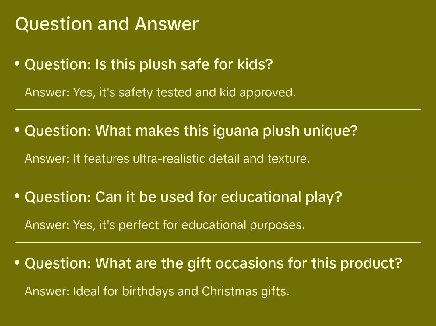 Real Planet™ Green Iguana Realistic Plush Stuffed Animal