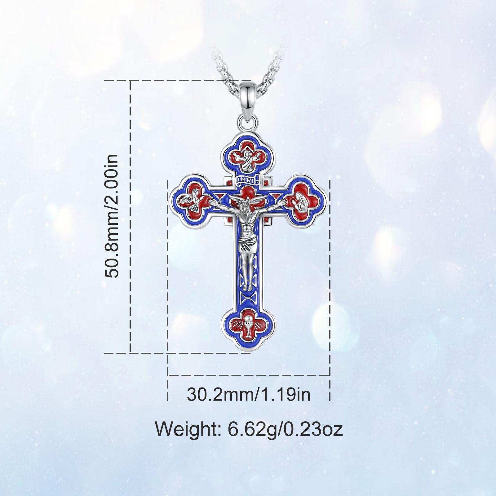 Eudora S925 Sliver St Benedict Pendant Necklace, San Benito Cross Medal for Him, Vintage Saint Benedict Amulet, Catholic Protection Amulet, Christian Jewelry Gift Eudora S925 Sliver St Benedict Pendant Necklace, San Benito Cross Medal for Him, Vintage Saint Benedict Amulet, Catholic Protection Amulet, Christian Jewelry Gift