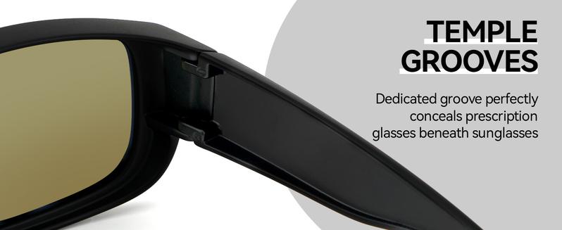 Polarized Fit Over Sunglasses for Men, Fashion Accessories for Outdoor Activities, Stylish Glasses, Polarized 100% UV400 Protection, Classic Sports Style Lightweight Design ST0006