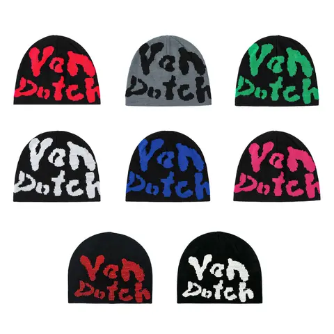 Von Dutch Cheetah Print Unisex Beanies - Adjustable Casual Hats, 50% Polyester Mix, All Styles