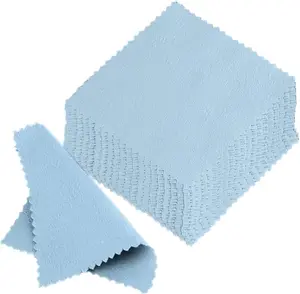 50pcs Jewelry Cleaning Cloth Polishing Cleaning Cloths for Sterling Silver Gold Platinum Platinum Jewelry, Watch Coins Non Toxic Tarnish Remover Keeps Jewelry Clean and Shiny, 3.2 x 3.2 inches