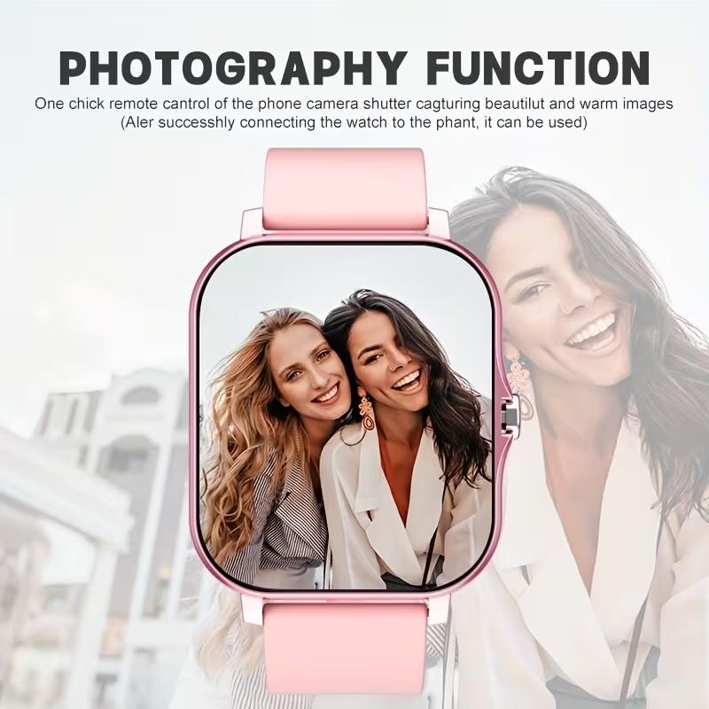 A 1.83-inch full touchscreen smartwatch that supports SMS and phone calls, multiple sports modes, a pedometer, a calorie counter, and is compatible with both For Android and For iphone systems.