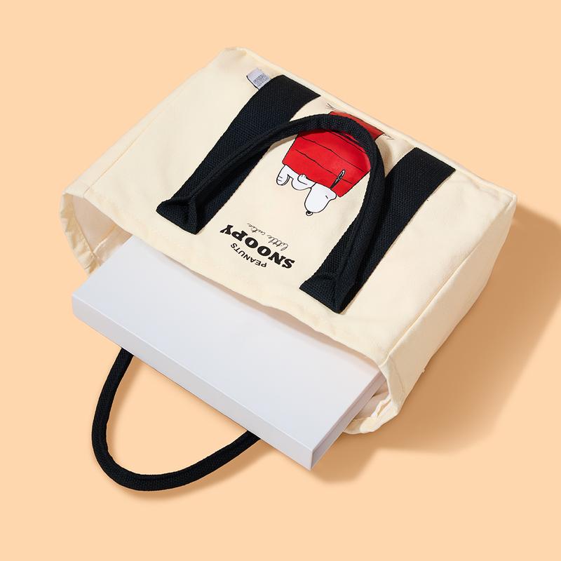 Snoopy Summer Adventure Series Tote Bag - Creamy White - Cute Holiday Candy Tote for Girls