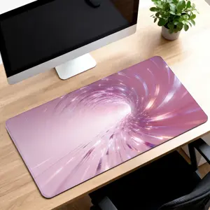LIVEKEY Galaxy Glow Mouse Pad Desk Mat - 31.5"x15.75" Large Gaming & Work Surface with Anti-Slip Base  Stitched Edges  Pink Purple Aesthetic Design for PC Setup  Office  Writing & Drawing​