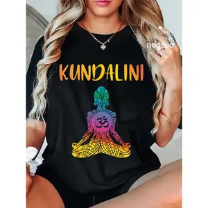 100% Cotton Kundalini Yoga Sat Nam Chakra Meditation Hindu Spirituality T-Shirt