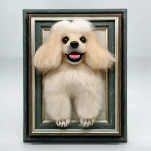 [Customization] Full-Body Needle Felted Portrait in Frame