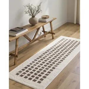Livabliss Fossay Shag Modern Checkered Washable Area Rug