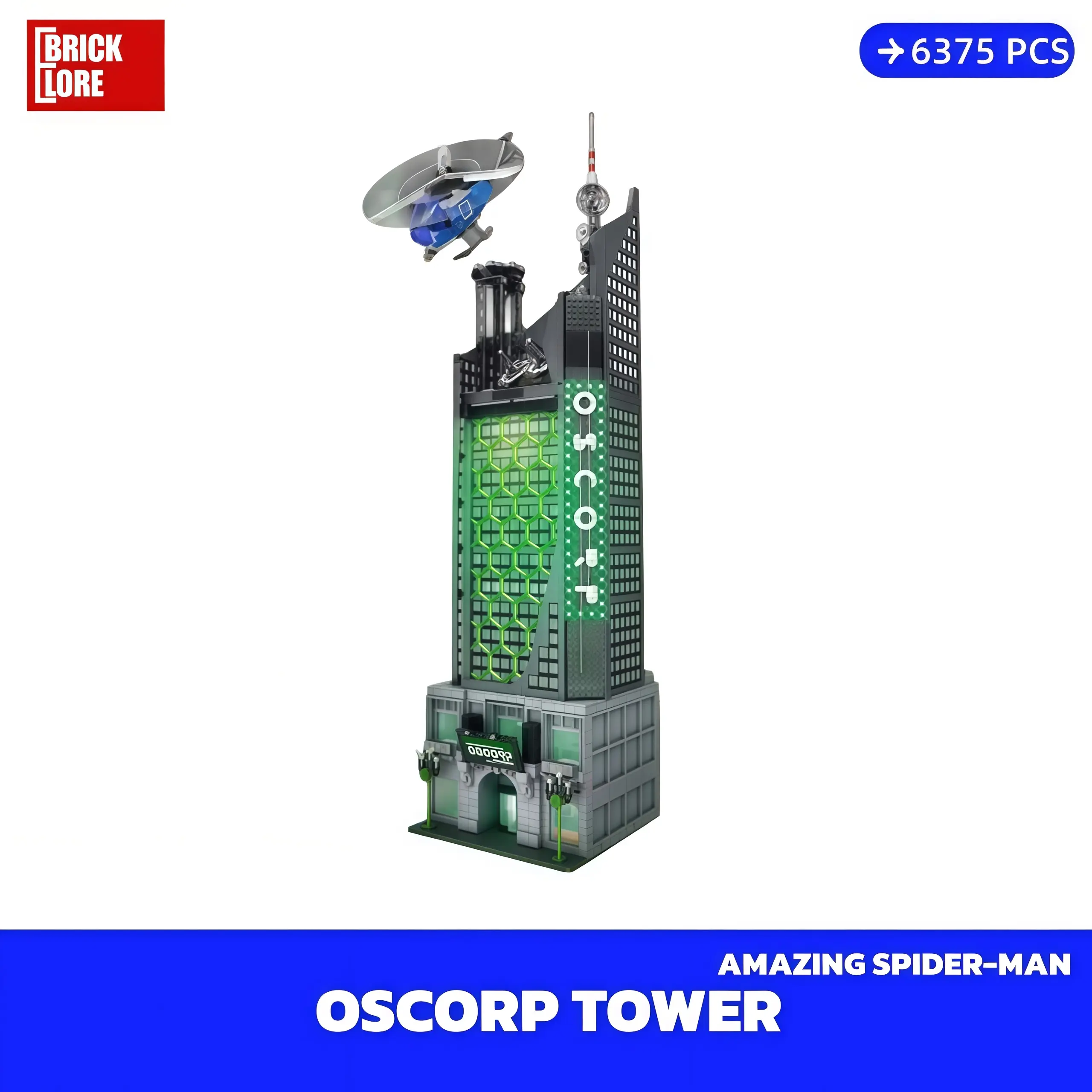 [BrickLORE](SHIP FREE) Oscorp Tower Building collection 6375 Pieces With GIFT box