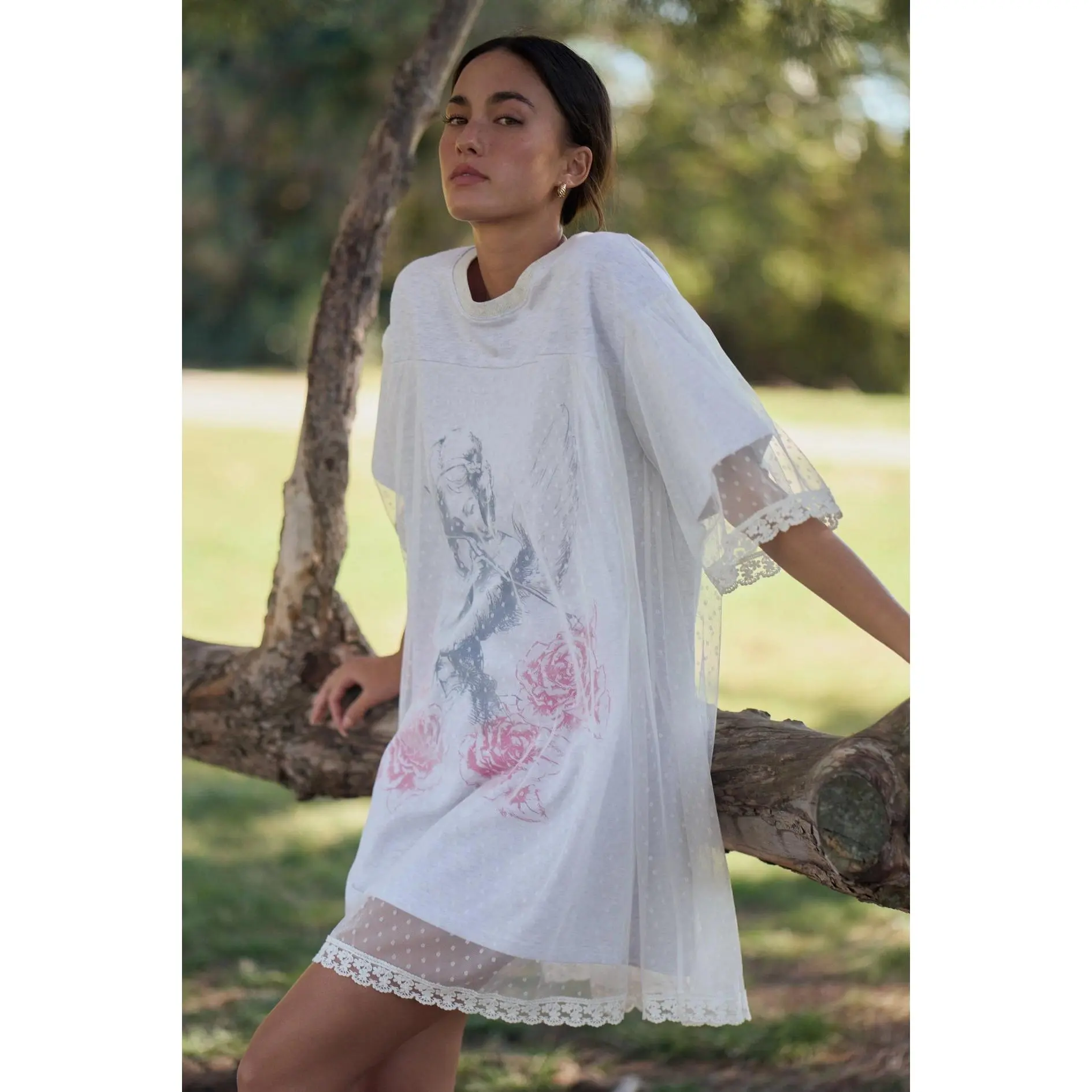 CHERUB ANGEL T-SHIRT DRESS | CURVE COLLECTION