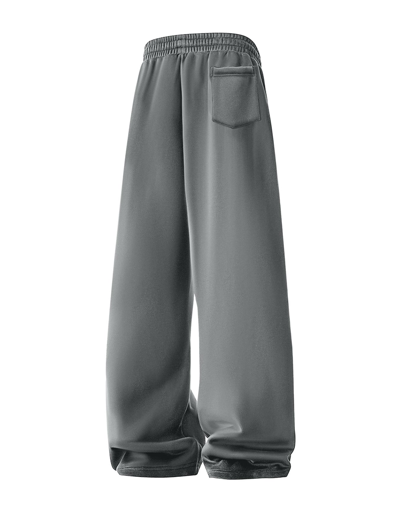 Men's Regular Fit Drawstring Casual Pants - Soft and slightly stretchy fabric, comfortable and breathable, drawstring waist adjustment, solid color, perfect for outdoor sports and fitness activities in spring and summer