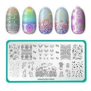 Garden Egg Hunt (M349) - Nail Stamping Plate