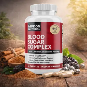 MPDON Blood Sugar Complex Supplement - Supports Healthy Blood Sugar Levels Already Within Normal Range All Natural with Cinnamon, Bitter Melon, Chromium, Mulberry, Alpha Lipoic Acid, Non-GMO, 60 Capsules