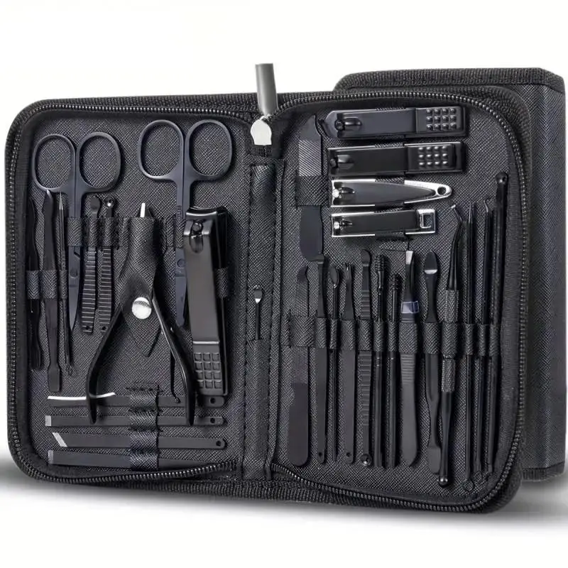 Professional Manicure Set with Storage Case, 32pcs Portable Multi-functional Nail Clipper Set, Pedicure Care Tools, Complete Nail Kit for Women & Men, Nails and Foot Callus Remover, Cuticle Pusher, Nail Supplies, Nail Care Product