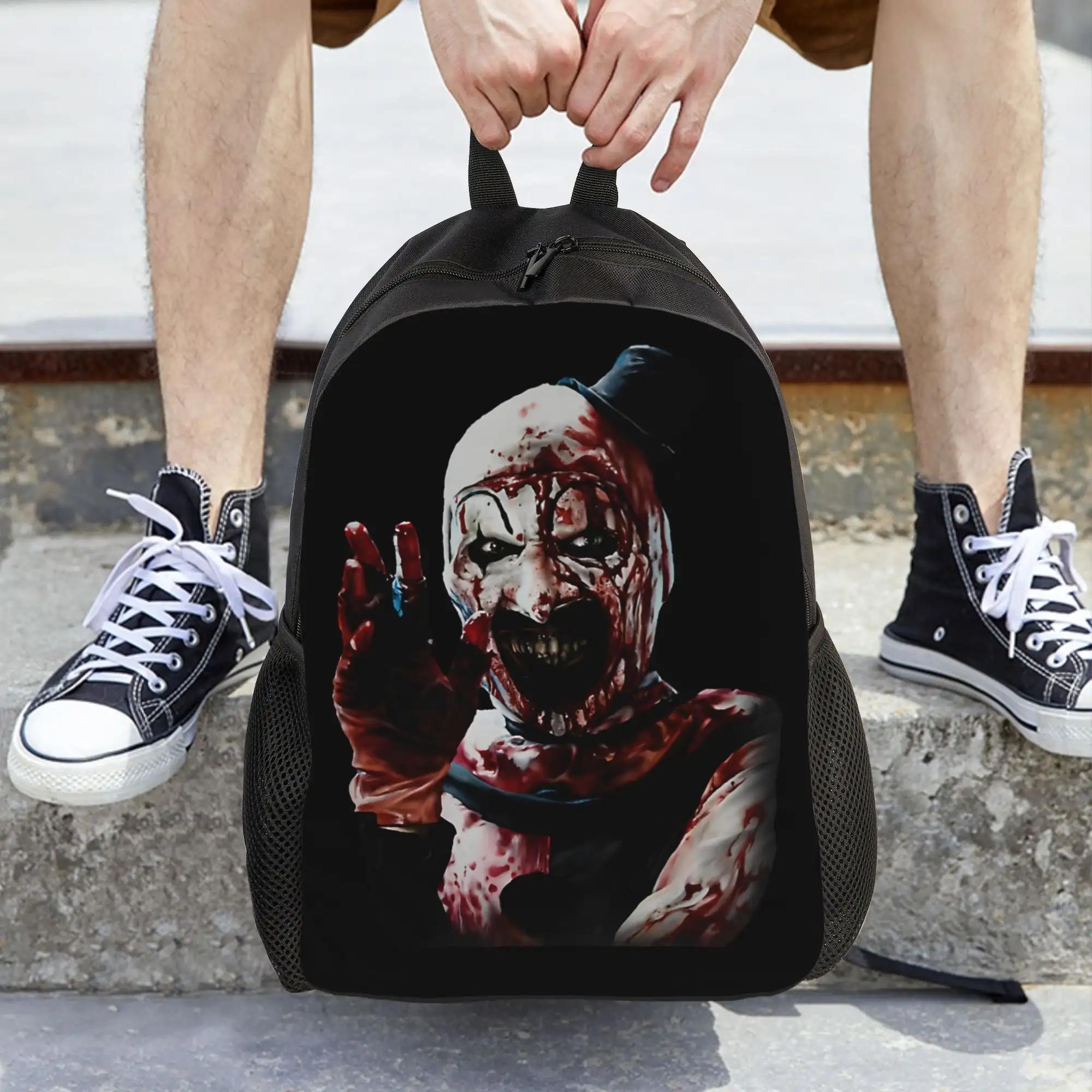 1pc Terrifier Movie Horror Backpack - Clown terror design, Heavy Bleed ...